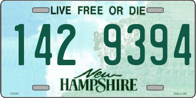 NH license plate 1429394