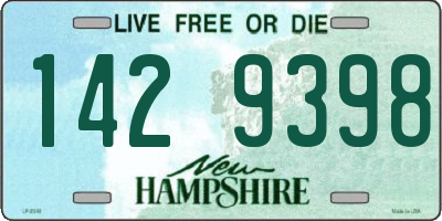 NH license plate 1429398