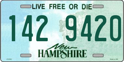 NH license plate 1429420