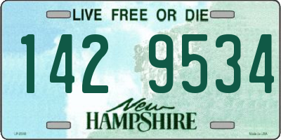 NH license plate 1429534