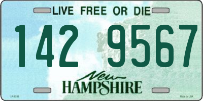 NH license plate 1429567