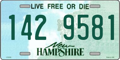 NH license plate 1429581
