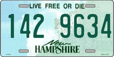 NH license plate 1429634