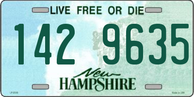 NH license plate 1429635