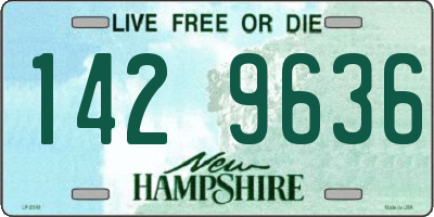 NH license plate 1429636