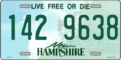 NH license plate 1429638