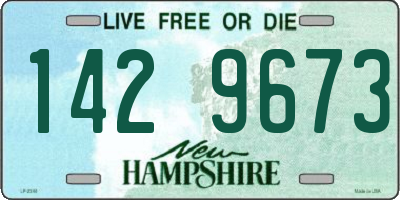 NH license plate 1429673