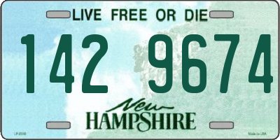NH license plate 1429674