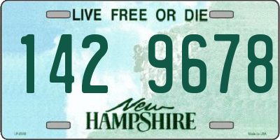 NH license plate 1429678