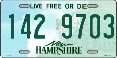 NH license plate 1429703