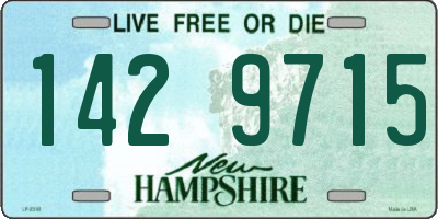NH license plate 1429715