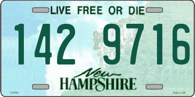 NH license plate 1429716