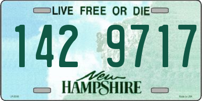 NH license plate 1429717