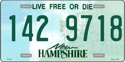 NH license plate 1429718