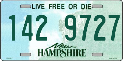 NH license plate 1429727