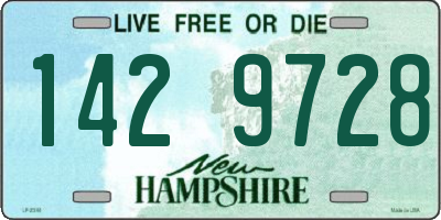 NH license plate 1429728