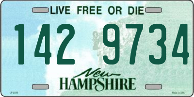 NH license plate 1429734