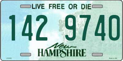 NH license plate 1429740