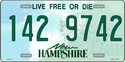 NH license plate 1429742