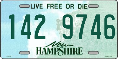 NH license plate 1429746