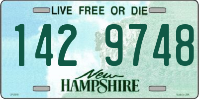 NH license plate 1429748