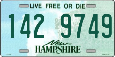 NH license plate 1429749
