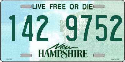 NH license plate 1429752