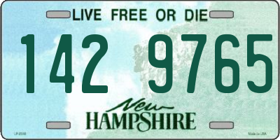 NH license plate 1429765