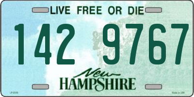 NH license plate 1429767