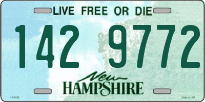NH license plate 1429772