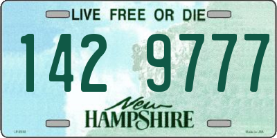 NH license plate 1429777