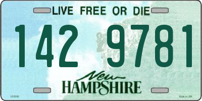 NH license plate 1429781