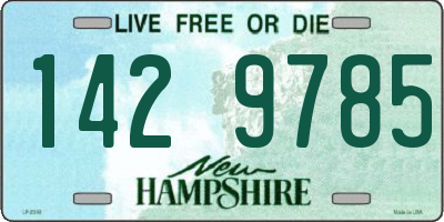 NH license plate 1429785