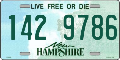 NH license plate 1429786