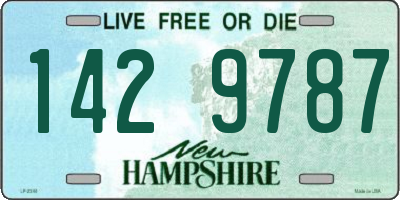 NH license plate 1429787