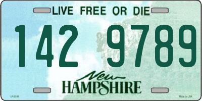NH license plate 1429789