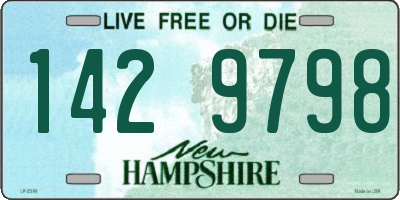 NH license plate 1429798