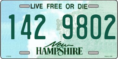 NH license plate 1429802