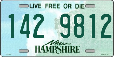 NH license plate 1429812