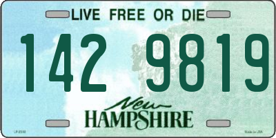 NH license plate 1429819