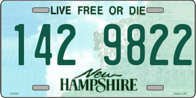 NH license plate 1429822