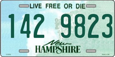 NH license plate 1429823