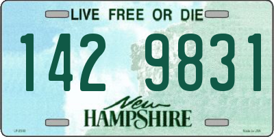 NH license plate 1429831