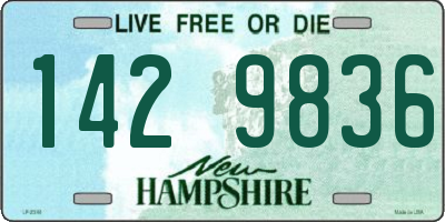 NH license plate 1429836