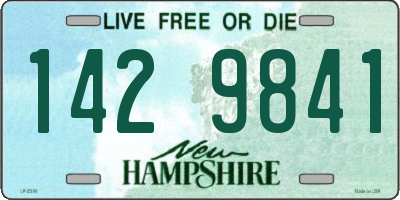 NH license plate 1429841
