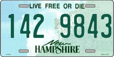 NH license plate 1429843