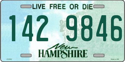 NH license plate 1429846