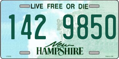NH license plate 1429850