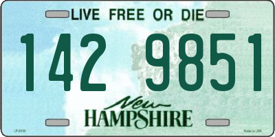 NH license plate 1429851