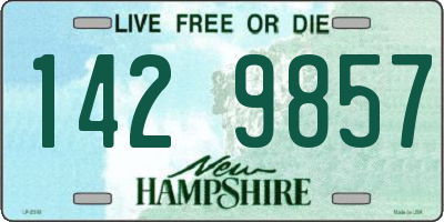 NH license plate 1429857